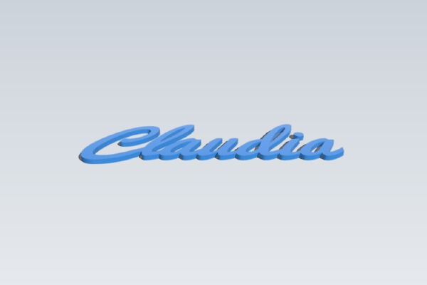 Claudia Nombre - Name | 3d print model