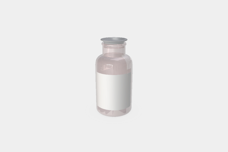 Glass Pill Bottle Mockup