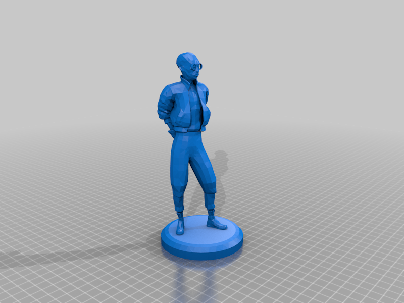 Kim Kitsuragi statue _ miniature with base (18cm_7in) (Disco Elysium)