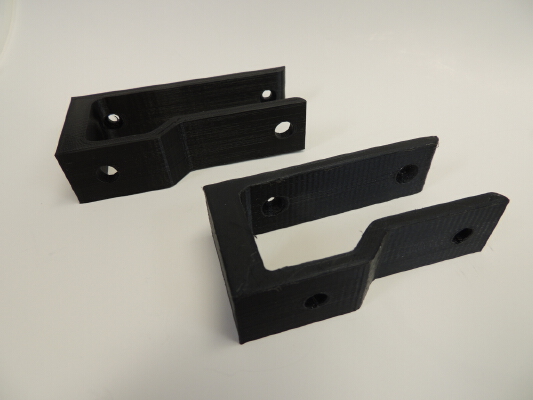 Keyboard Storage Clips -- Under shelf and behind monitor for Logitech K400, and generic | 3d print model