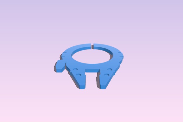 Millenium Falcon Keychain - Fixed | 3d print model