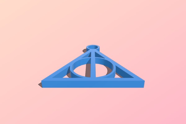 Deathly Hallows Keychain ( necklace ) | 3d print model