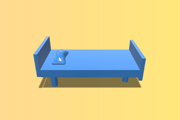 Bed model - dae with jpgs | 3d print model