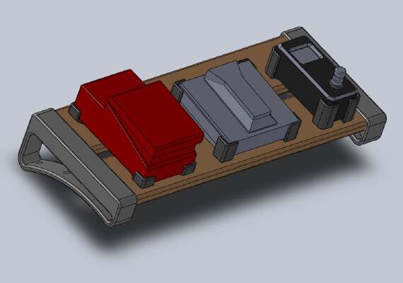 Boss Looper Guitar Pedal Board | 3d print model