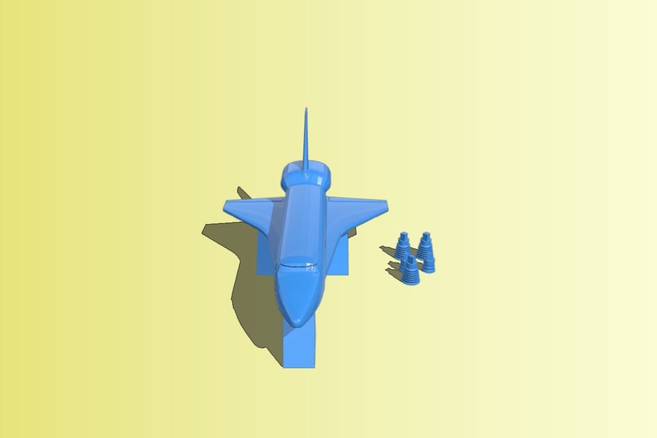 Space shuttle with mount