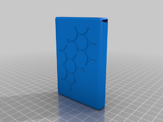 7 cigarette case one hand handeling with nicotine molecule and more | 3d print model