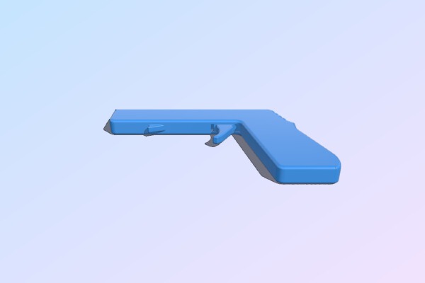 RUBBER BAND GUN - PRINT IN PLACE - 4 BAND | 3d print model