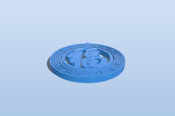 Chinese Fortune pendant | 3d print model