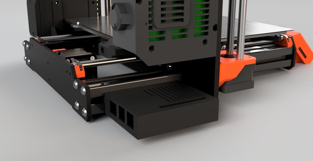 Prusa i3 - Raspberry PI case - Extrusion Mount below Einsy