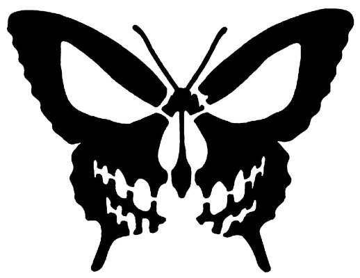 Butterfly stencil | 3d print model