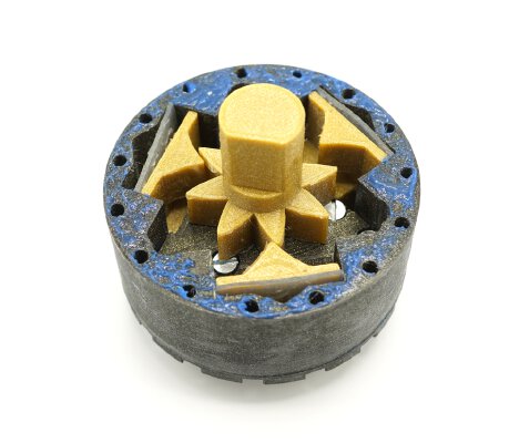 Pneumatic rotational stepper motor: R-64 | 3d print model