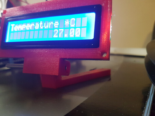 1602 LCD Mount With Swivel Viewing Angle | 3d print model