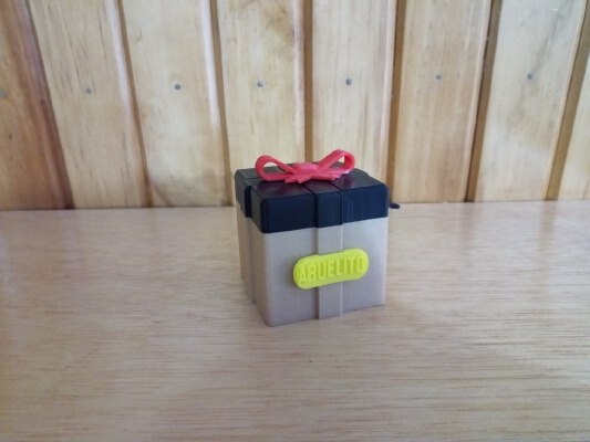 Present Box with name | 3d print model