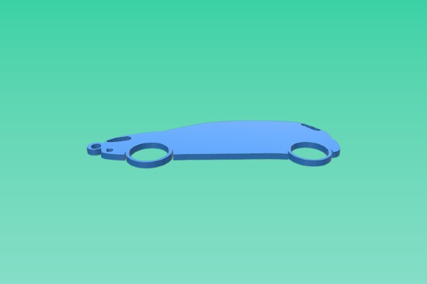 Fiat Punto 2009 Keychain | 3d print model