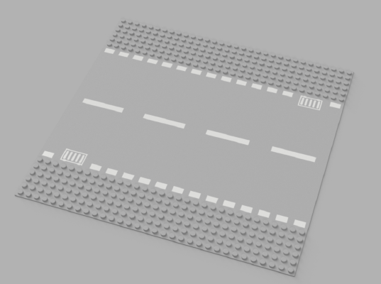MMU Multimaterial Lego road plate test | 3d print model