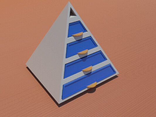pyramid drawers | 3d print model
