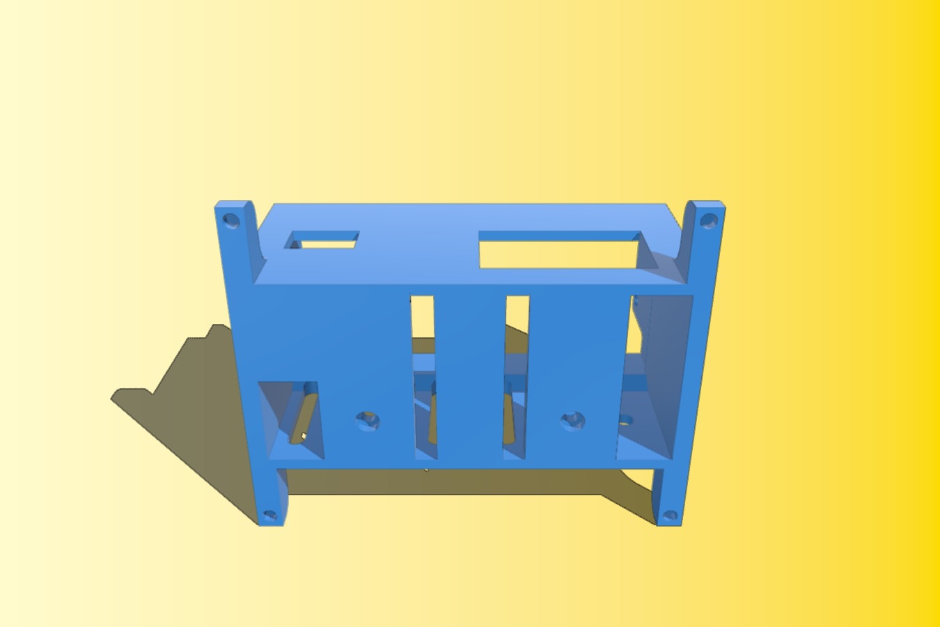 Vertical power supply holder with voltage and current meter