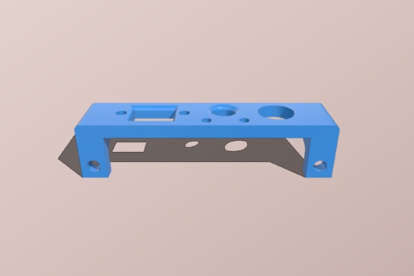 3D Robotics Pixhawk External LED, USB and Arming switch mount | 3d print model
