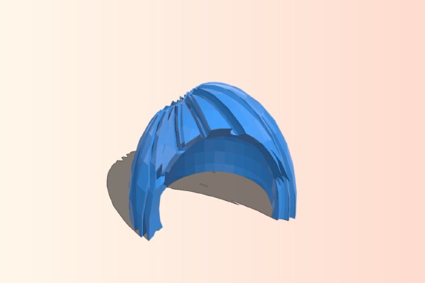 Giant Lego Girl's Hair: Fifth Style | 3d print model
