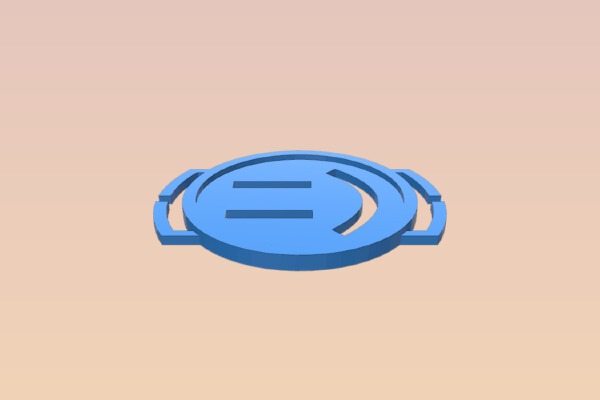 67mm Lens Cap Holder with Smiley! | 3d print model