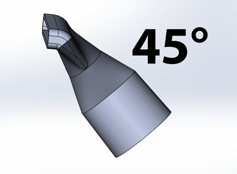Slot nozzle 100x7mm + 45deg for vacuum cleaner