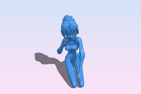 Girl in jacket | 3d print model