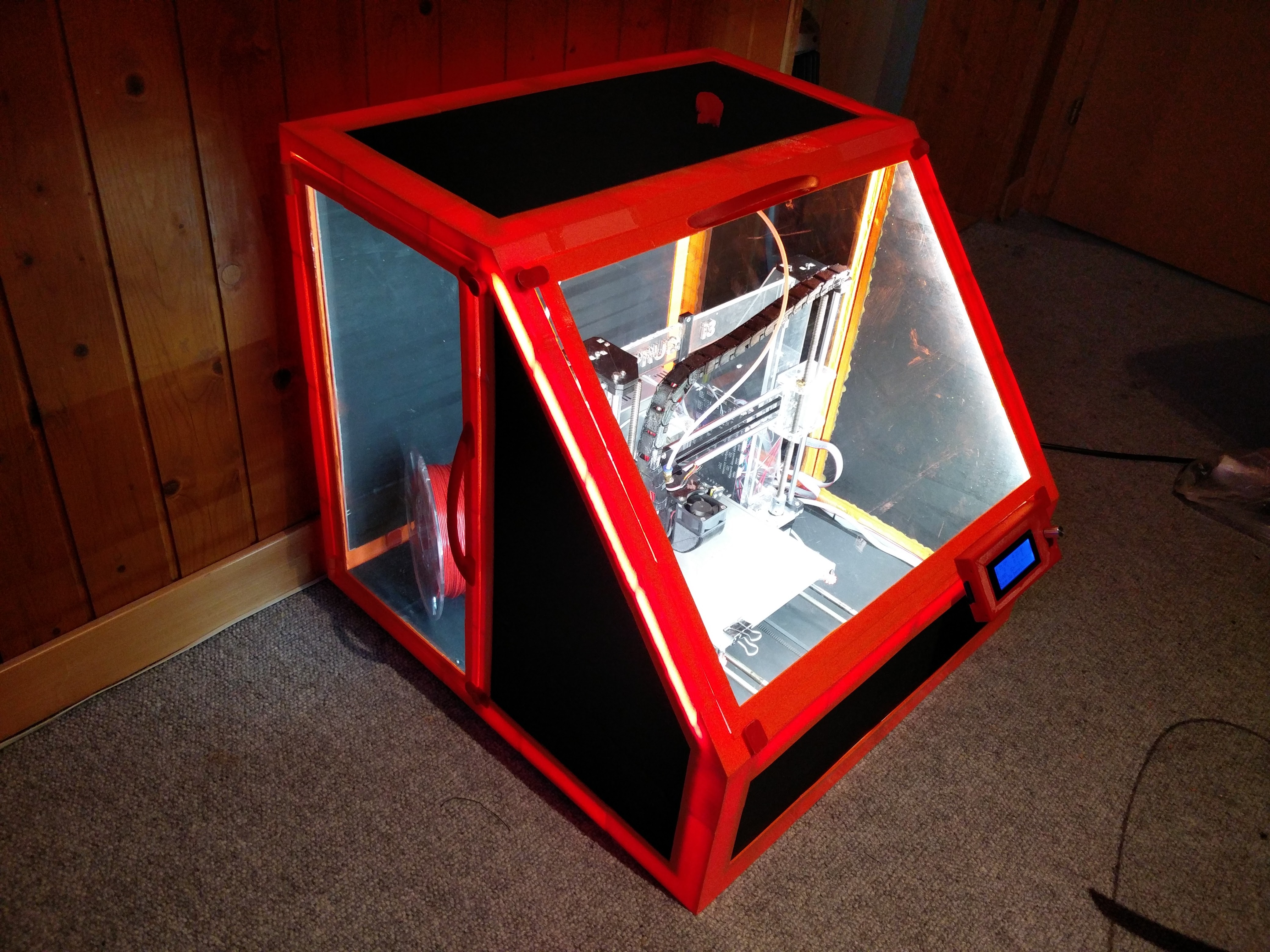 Case _ enclosure with LED lighting for Prusa i3 type printers Files