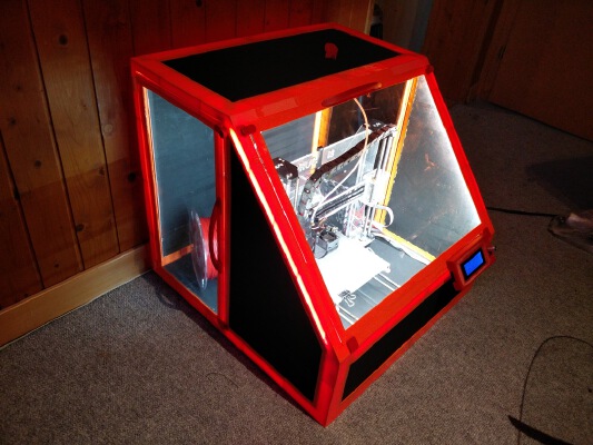 Case _ enclosure with LED lighting for Prusa i3 type printers | 3d print model