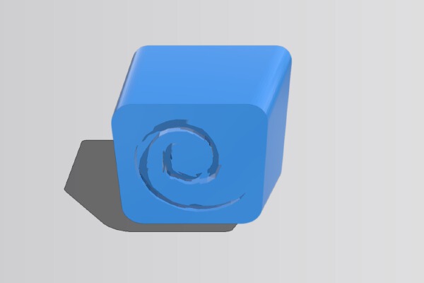Debian linux Super key-cap for cherry mx | 3d print model