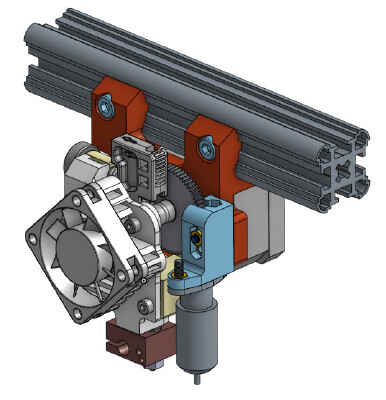 K8200 Titan Aero Mount with integrated BLTouch Mount (v2) | 3d print model