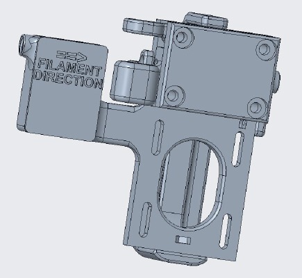 Belted Bowden Extruder with Filament Runout - v1 | 3d print model