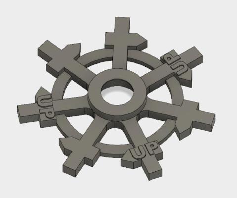 TEVO Tornado, Flash or CR-10 Bed Leveling Spoke Wheel Adjuster | 3d print model