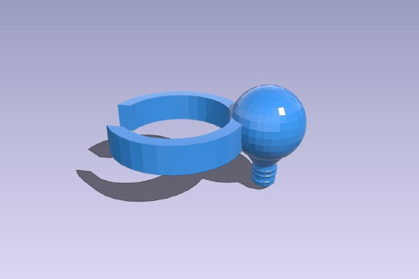 Lightbulb Ring | 3d print model