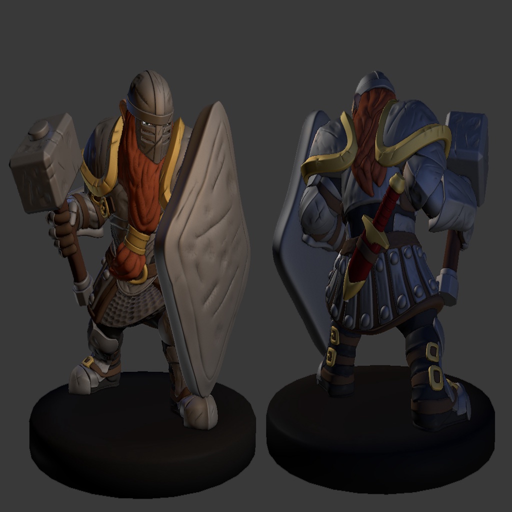 Dwarf Fighter_Paladin Miniature