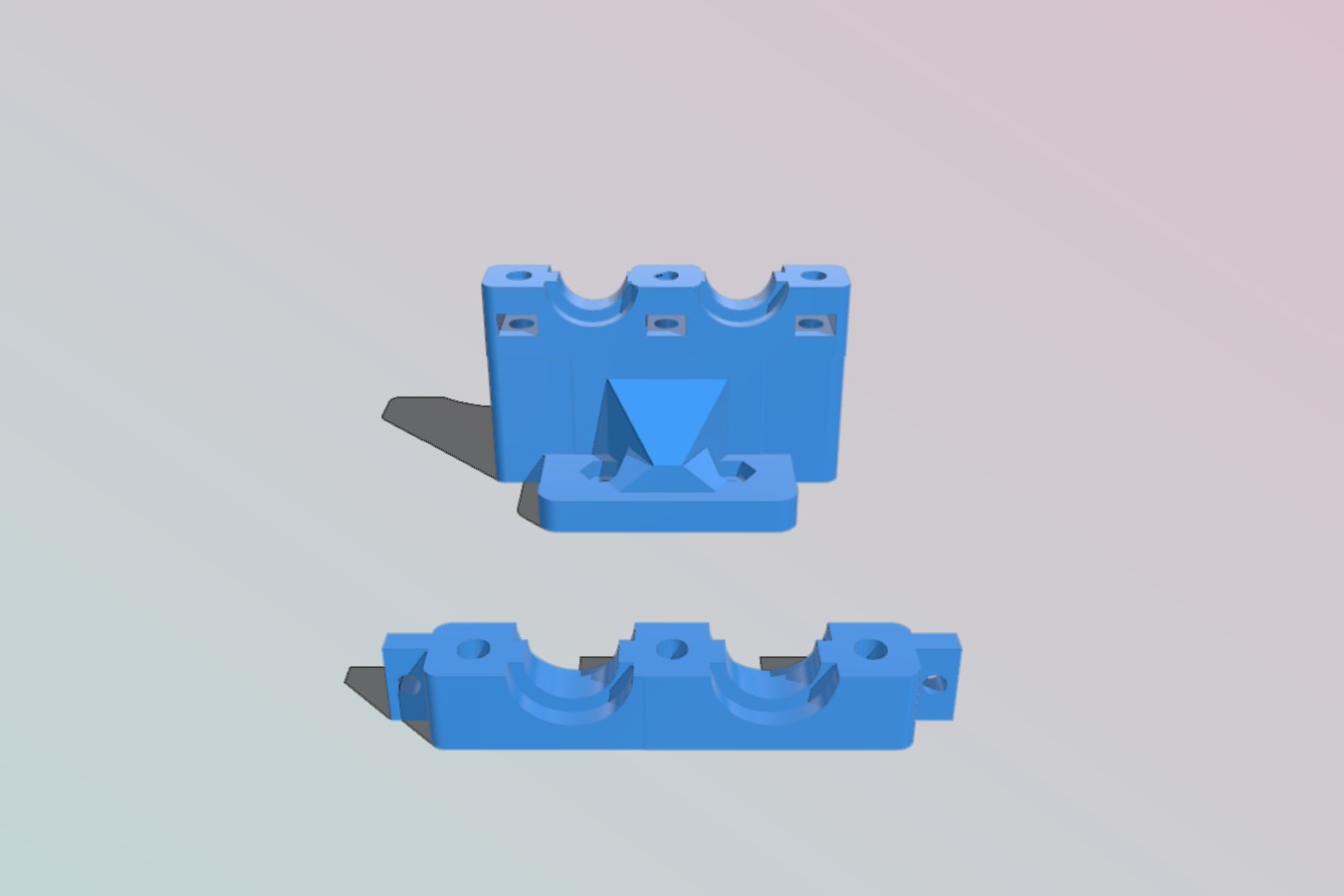 Double E3D v6 Bowden  mount for Prusa i3 Rework