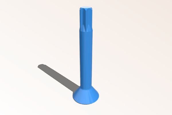 PZ2 to T20 Bit Converter | 3d print model