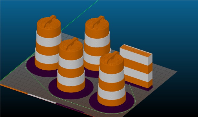 1:10 Scale traffic drum for Multi Color | 3d print model