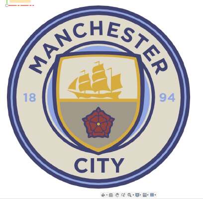 Manchester City Badge logo multicolor | 3d print model