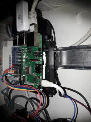 support hdd 2.5 sur rail din avec raspberry pi3 | 3d print model
