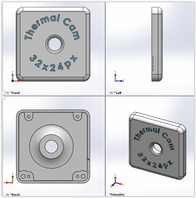 MLX90640 M5Stack Cover | 3d print model