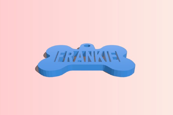 Bone Pet ID Tag | 3d print model