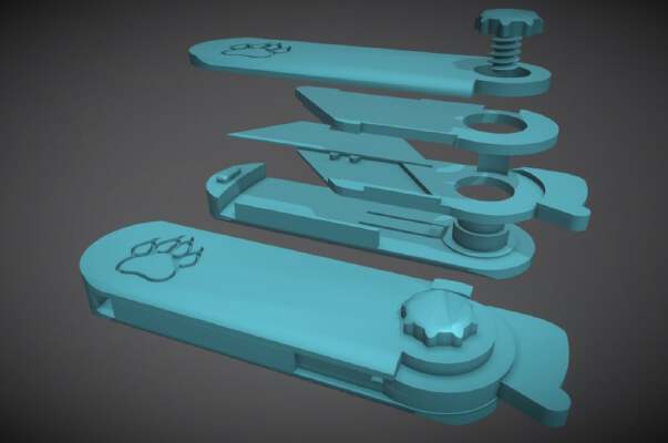 Tacblade Utility Stanley Blade Folding Knife | 3d print model