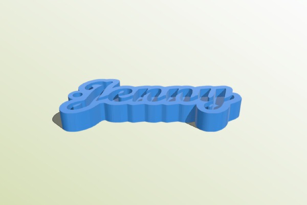 Jenny Keychain Nametag Sleutelhanger | 3d print model