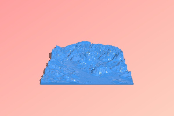 Height map to STL - Salzburg, Austria | 3d print model