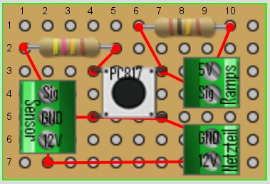 Optocouplers case for proximity sensors
