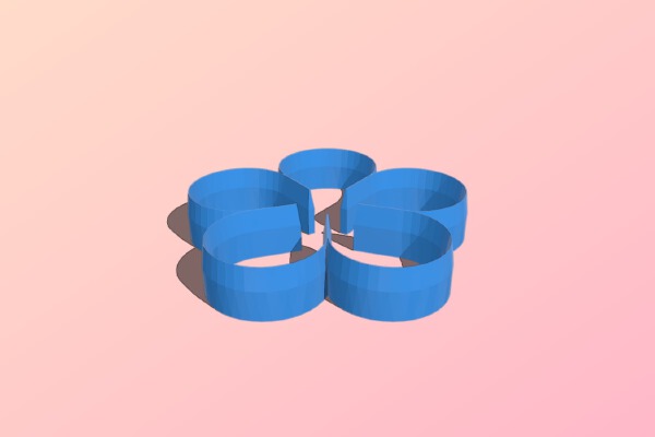 KIt flor Flowers cookie cutter | 3d print model