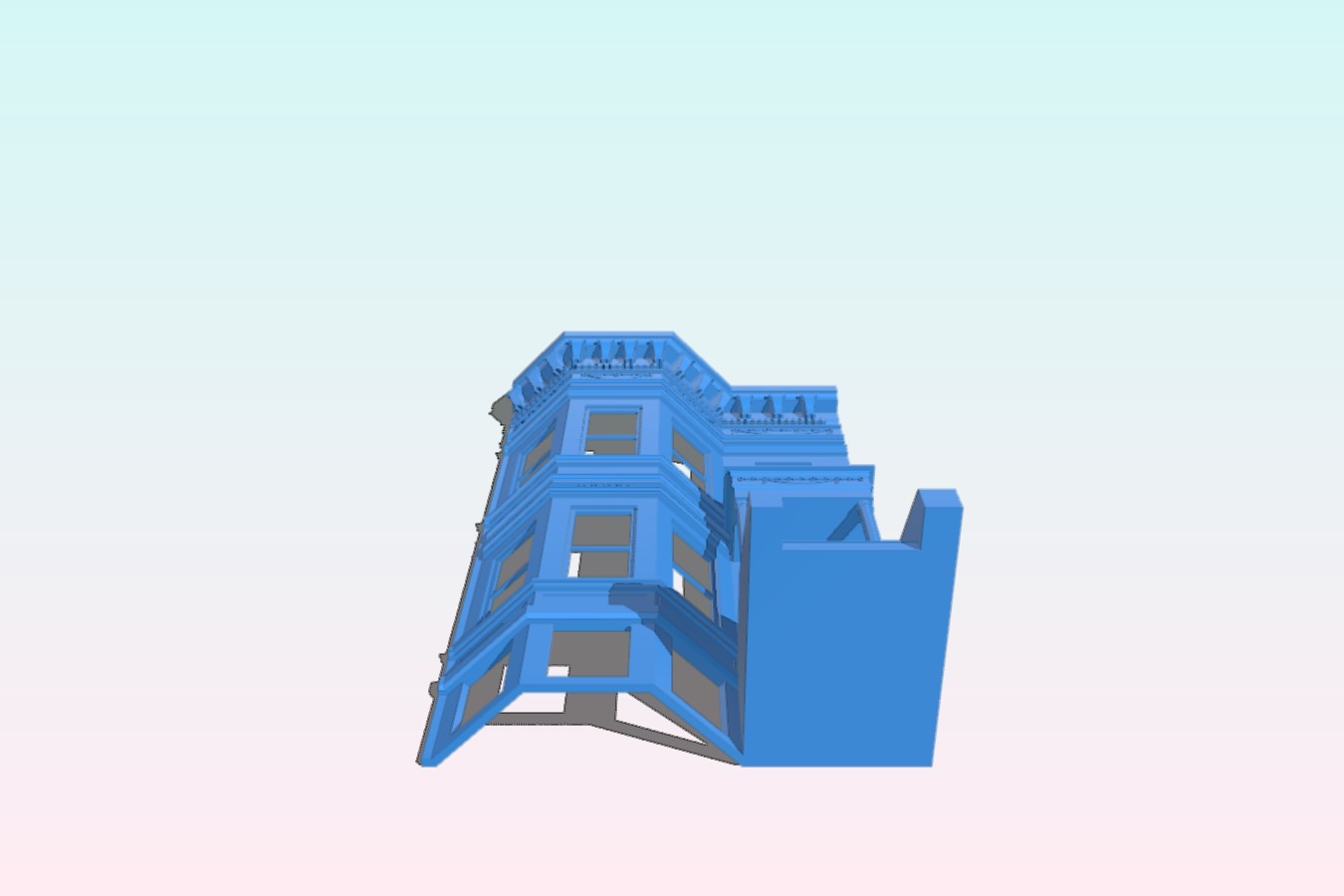 HO Scale 1:87 New York City Brownstone Facade
