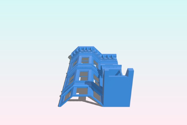 HO Scale 1:87 New York City Brownstone Facade | 3d print model