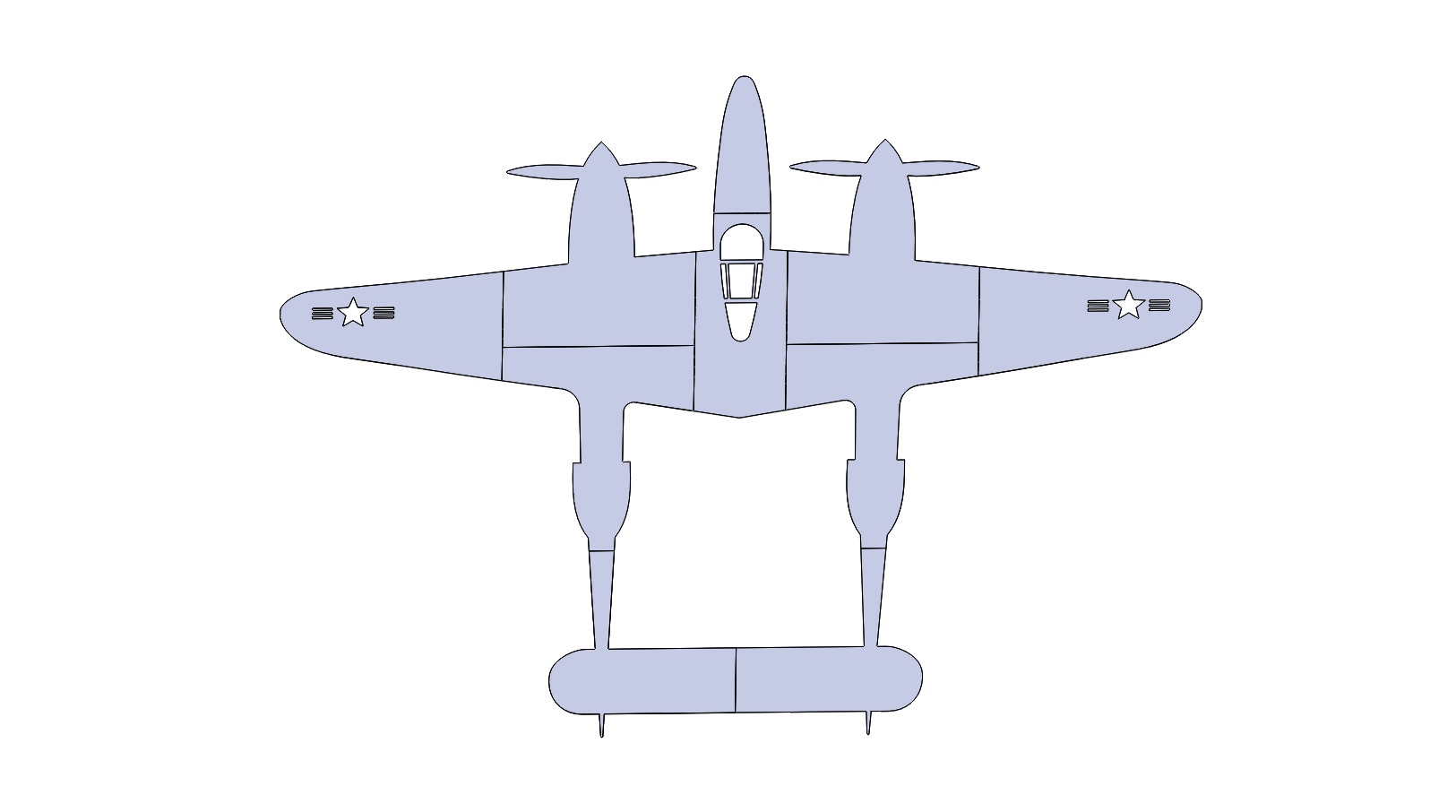 P-38 Wall Decal