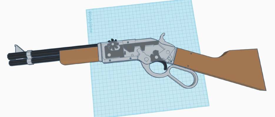 Lever Action Rubber Band Rifle Remix | 3d print model